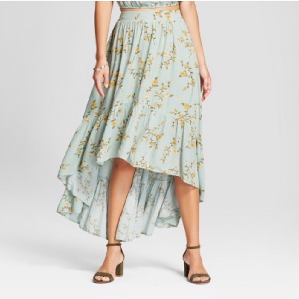 High low hem maxi skirt
